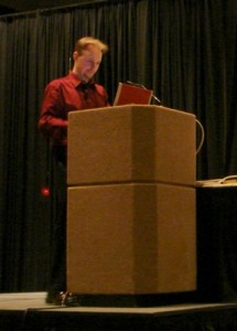 Alain giving his talk at CHI