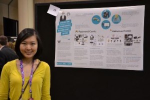 Leah presents her poster at GRAND