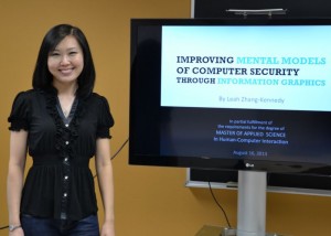 Leah defends her Master's thesis