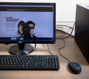 Secure Comics website displayed on a computer for Eureka! magazine