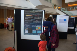 Hala talking about her poster