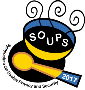 SOUPS 2017 logo in yellow and blue