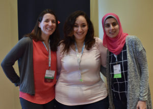 Sonia, Reham, and Hala posing together at SOUPS 2018