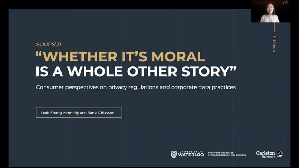 Screenshot of Leah's title slide from her presentation video